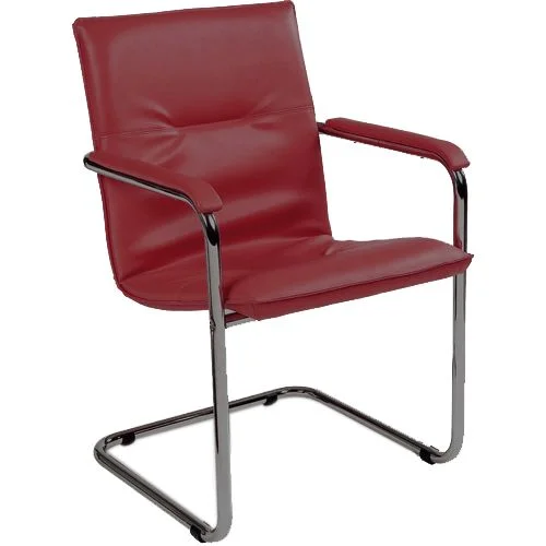 Chair Rumba eco leather burgundy, 1000000000029476