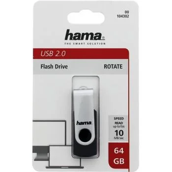Hama USB 2.0 Rotate 64GB black/silver, 2004047443164087 04 