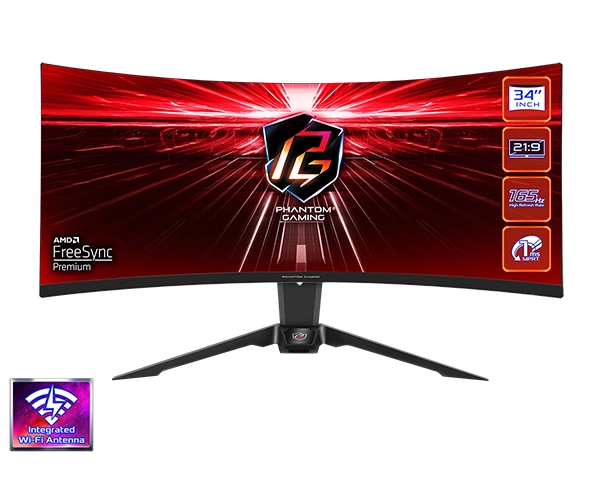 Gaming Monitor ASRock PG34WQ15R2B, 34' UHD (3840x2160) VA, 2004710483938054