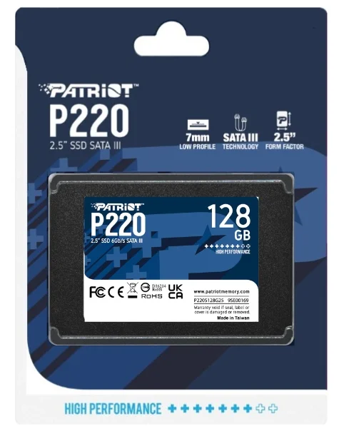 Твърд диск Patriot P220 SSD 128GB SATA3 2.5, 2004711378422337 04 