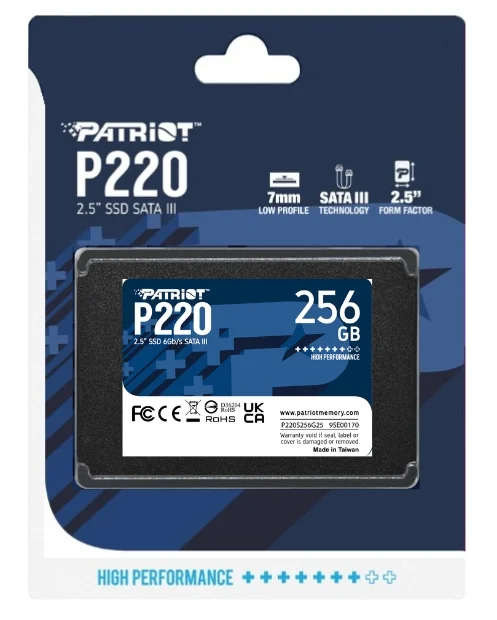 Patriot P220 SSD 256GB SATA3 2.5, 2004711378422344 05 