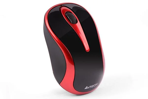 Безжична мишка A4Tech G3-280N-2, V-Track PADLESS, черно/червена, 2004711421874212 05 