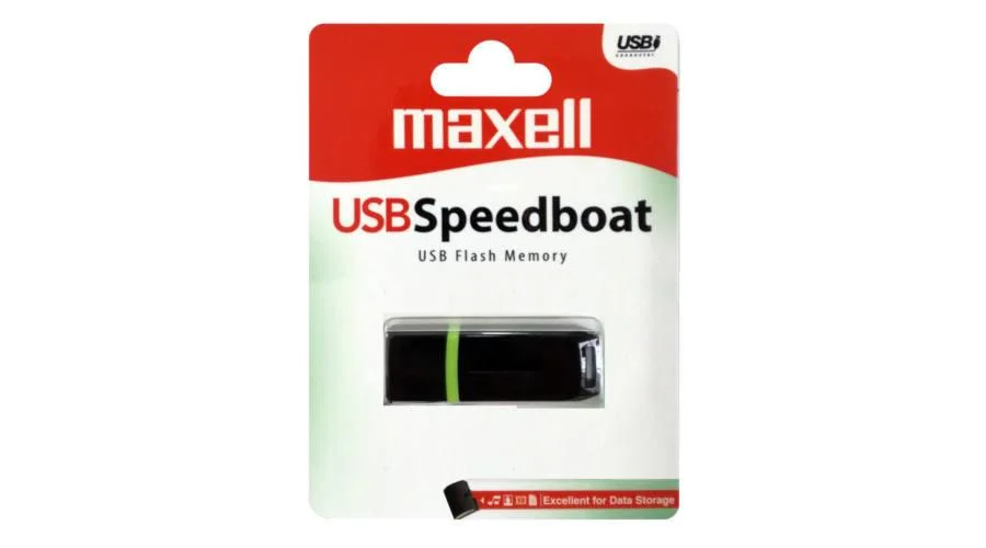 Памет USB 2.0 16GB Maxell Speedboat черен, 2004902580775759