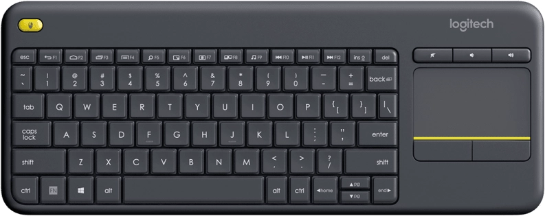 Безжична клавиатура Logitech Wireless Touch Keyboard K400 Plus, черен, 2005099206059429 05 