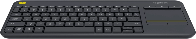 Безжична клавиатура Logitech Wireless Touch Keyboard K400 Plus, черен, 2005099206059429 06 