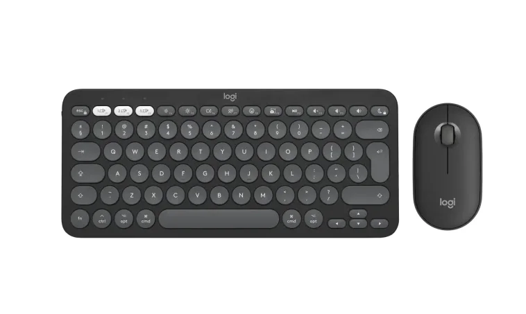 Logitech Pebble 2 for MAC Wireless Keyboard + Mouse Set, Black, 2005099206117051