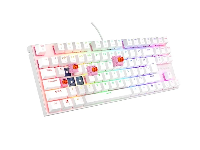 Gaming Keyboard Genesis Thor 303 TKL Red Switch, Silent, White, 2005901969443127 06 