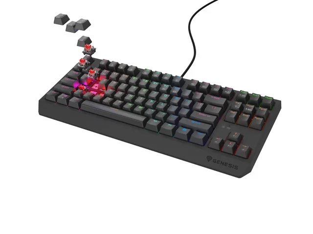 Genesis Gaming Keyboard Thor 230 TKL, Black, Red Black Hot Swap, 2005901969443264 02 