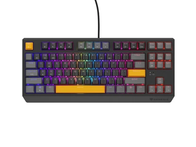 Genesis Gaming Keyboard Thor 230 TKL Anchor Gray Positive US RGB Mechanical Outemu Red, 2005901969443318
