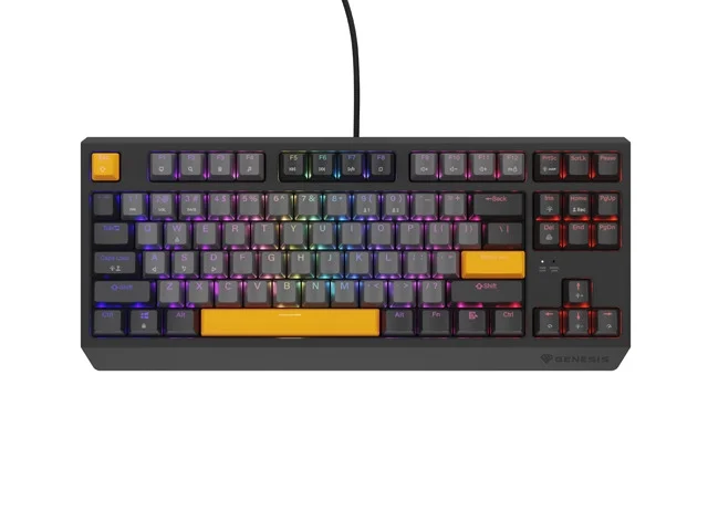 Genesis Gaming Keyboard Thor 230 TKL Anchor Gray Negative US RGB Mechanical Outemu Red, 2005901969443325