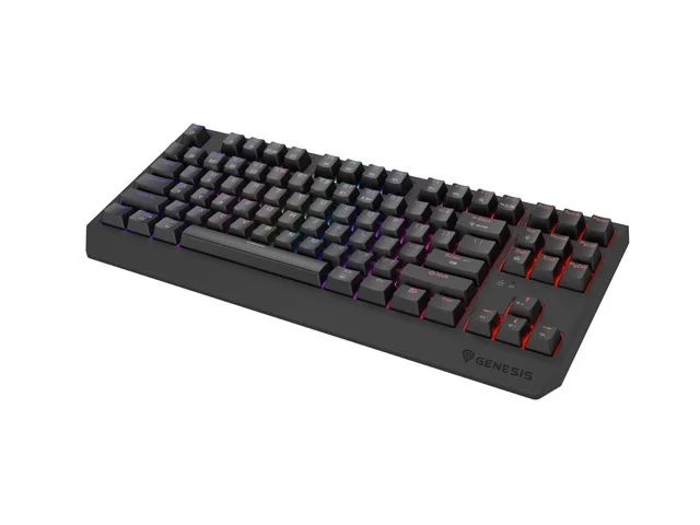 Wireless Gaming Keyboard Genesis Thor 230 TKL, Outemu Red, Silent, Black, 2005901969443790