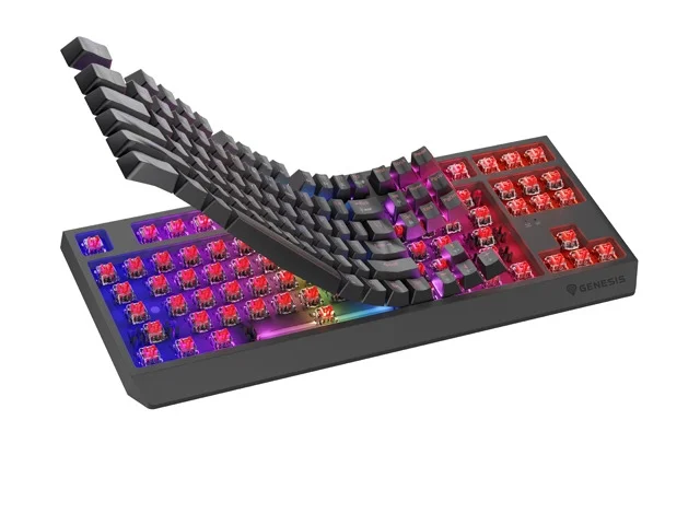 Wireless Gaming Keyboard Genesis Thor 230 TKL, Outemu Red, Silent, Black, 2005901969443790 02 