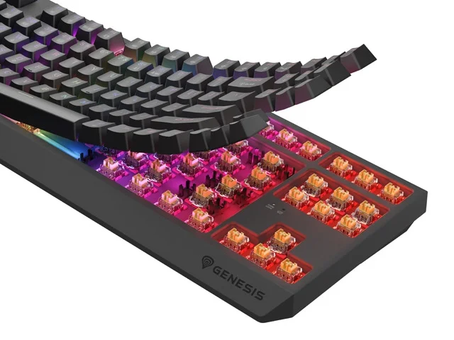 Безжична геймърска клавиатура Genesis Thor 230 TKL, Outemu Panda, 2005901969443806 02 