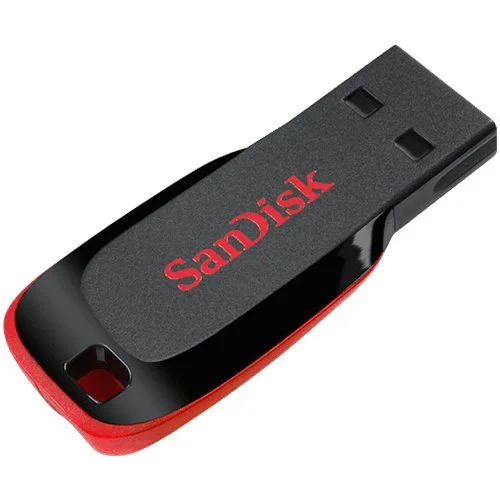 Памет USB 128GB SanDisk Cruzer Blade черен/червен, 2000619659125905
