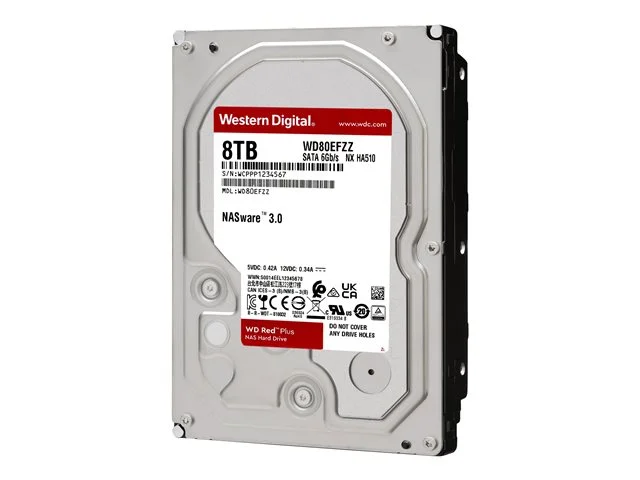 WD Red Plus NAS HDD 8TB, 2000718037896755