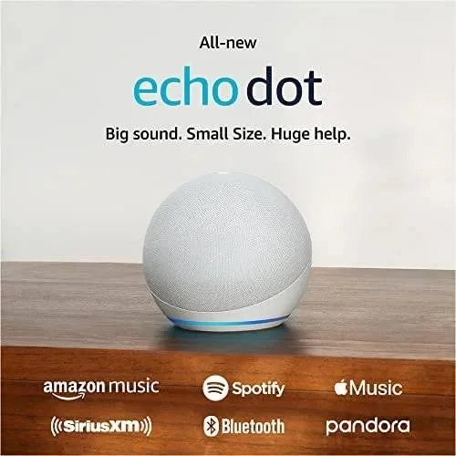 Преносима смарт тонколона Amazon Echo Dot 5, Гласов асистент, Alexa, Бял, 2000840080531083 03 