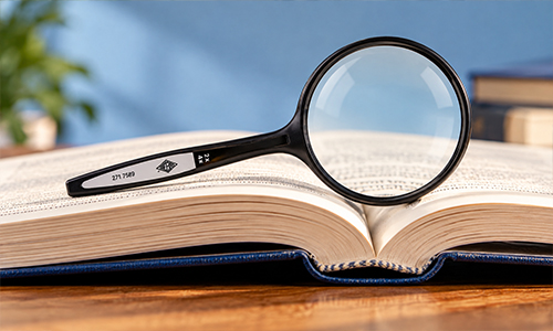magnifying glass for reading books