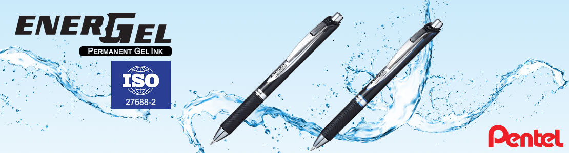 Make your mark with Pentel EnerGel permanent ink
