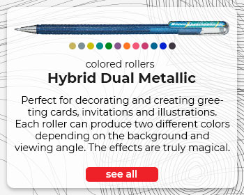 Цветни ролери Pentel Hybrid Dual Metallic