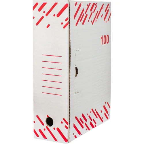 Arch.box cardboard 36/26/10 white/red, 1000000010001570