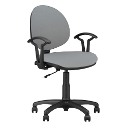 Chair Smart Black with arm fabric grey