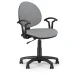 Chair Smart Black with arm fabric grey, 1000000010002072 03 