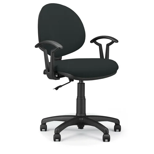 Chair Smart Black with arm fabric black, 1000000010002196