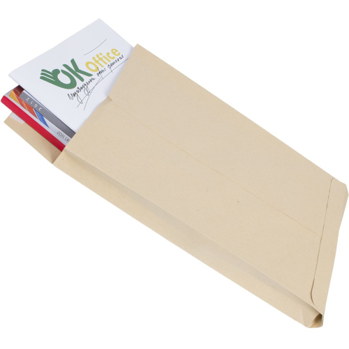 Envelope B4 self-adh. brown accordion, 1000000000100504 02 