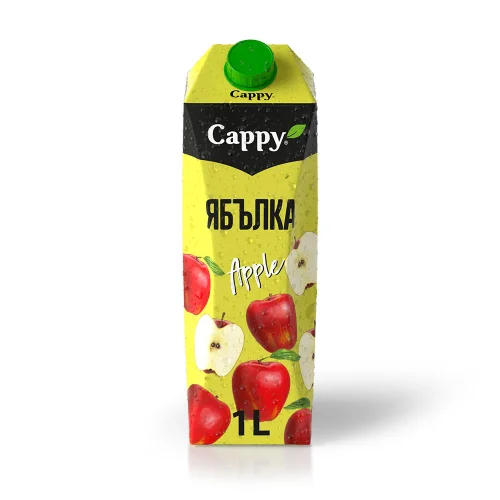 Сок Cappy ябълка 1 литър Оп.6 бр, 1000000000100751