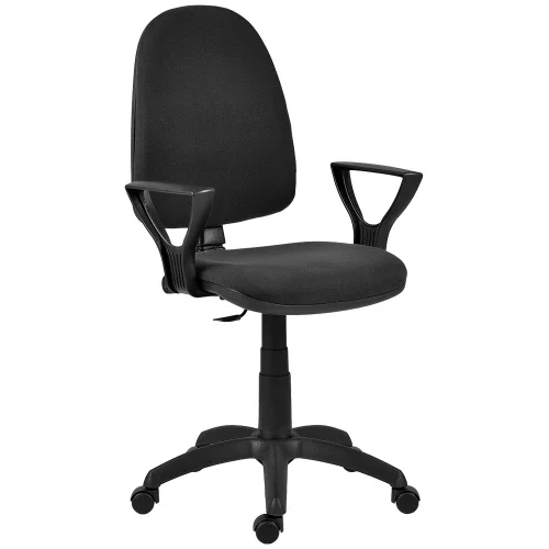Chair Omega with armrests, black, 1000000000010128