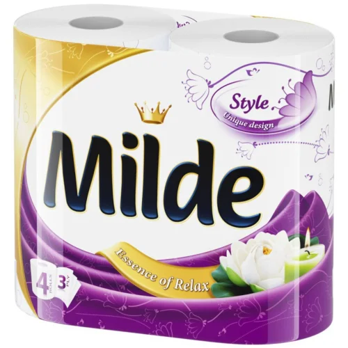 Toilet paper Milde Purple 4 pieces, 1000000000010136