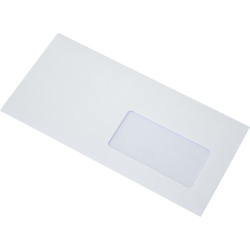 Envelope DL self-adh. white right wind.