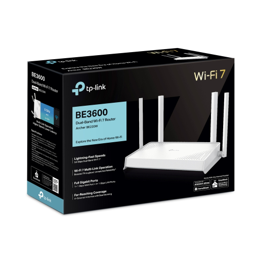 Рутер Wi-Fi 7 TP-Link Archer BE220W BE7200 2-лентов, 2001210002607681 09 
