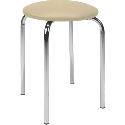 Stool Chico Chrome eco leather beige