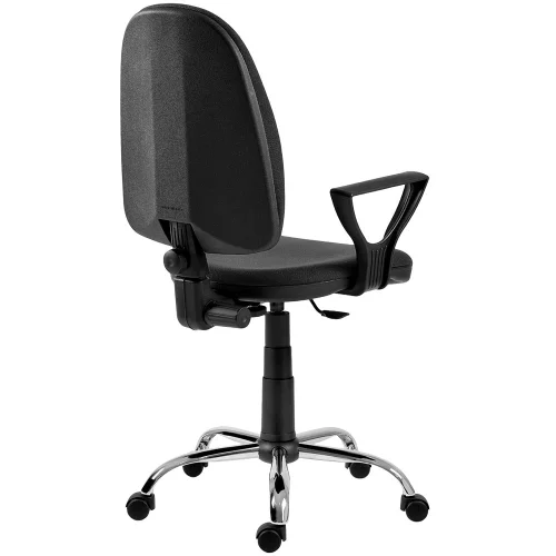 Chair Omega chrome with armrests, black, 1000000000012739 03 