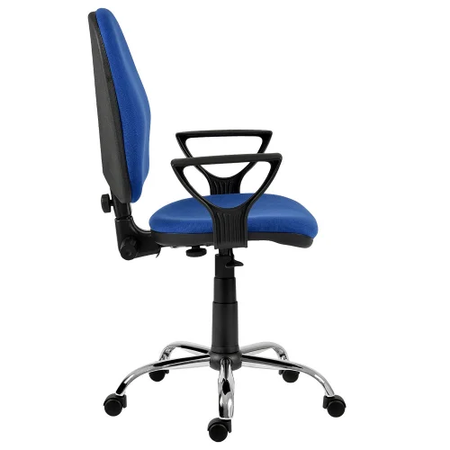 Chair Omega chrome with armrests, blue, 1000000000012740 03 