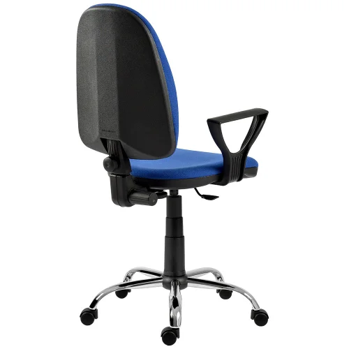Chair Omega chrome with armrests, blue, 1000000000012740 04 