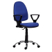 Chair Omega chrome with armrests, blue, 1000000000012740 06 