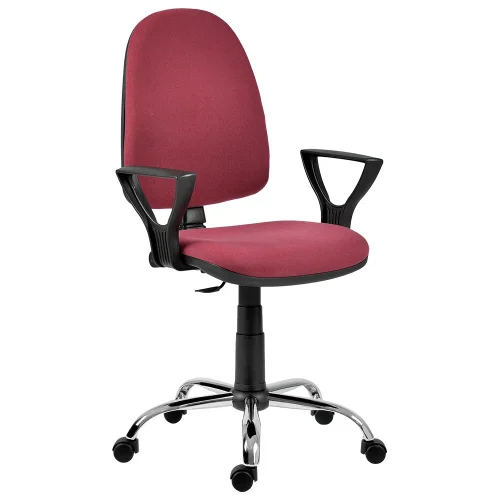 Chair Omega LX CR with armrests, burgund, 1000000000012741