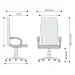 Chair Omega LX CR with armrests, burgund, 1000000000012741 05 
