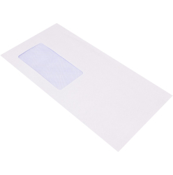 Envelope DL self-adh. white left window