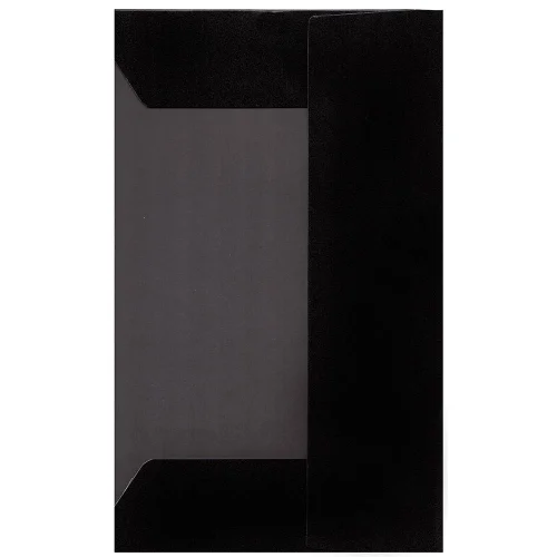 Cardboard folder with elastic black, 1000000000005611 02 