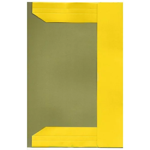 Cardboard folder with elastic yellow, 1000000000005606 02 
