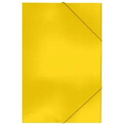 Папка карт. с ластик жълта