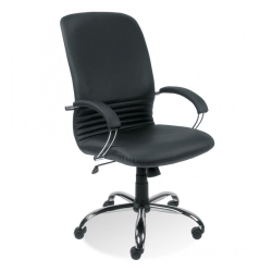Chair Mirage steel genuine leather