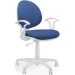 Chair Smart White eco leather blue, 1000000000013753 03 