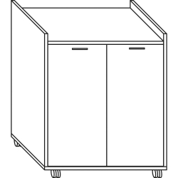 Шкаф техника 2 врати 60/50/84 орех