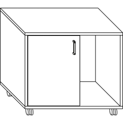 Шкаф техника 1 врата колела орех