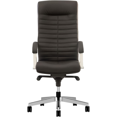 Chair Orion steel genuine leather black, 1000000000014091 02 