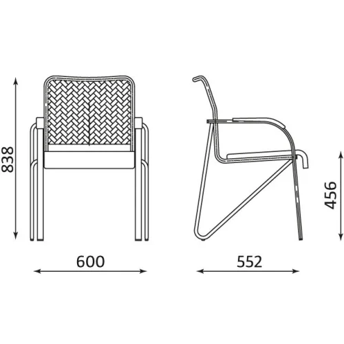 Chair Samba Net mesh / fabric black, 1000000000014500 02 